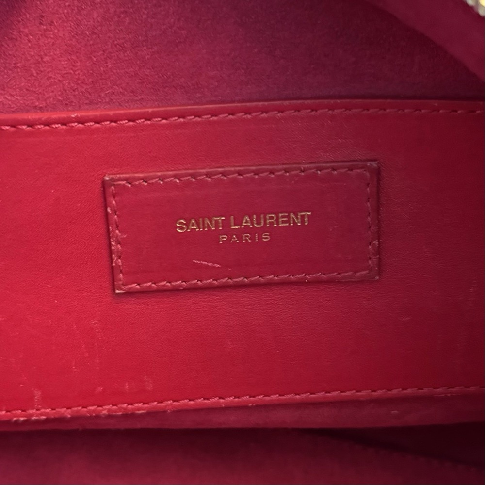 Saint Laurent Paris Baby Duffle Shoulder Bag Pink Red - Picture 5 of 5